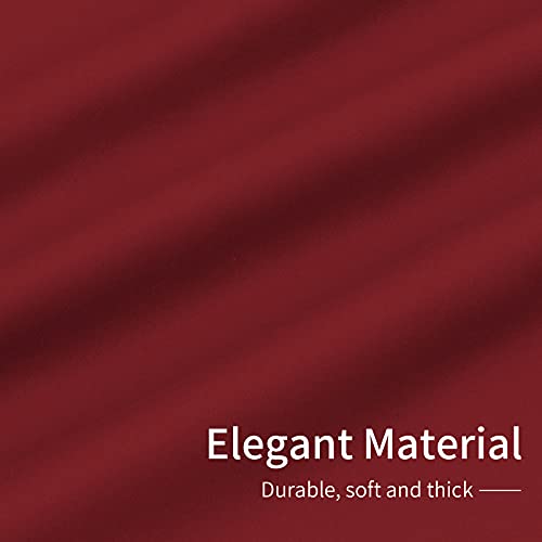 Image of Easy-Going Blackout Curtains for Bedroom, Solid Thermal Insulated Grommet and Noise Reduction Window Drapes, Room Darkening Curtains for Living Room, 2 Panels(42x63 in, Christmas Red)