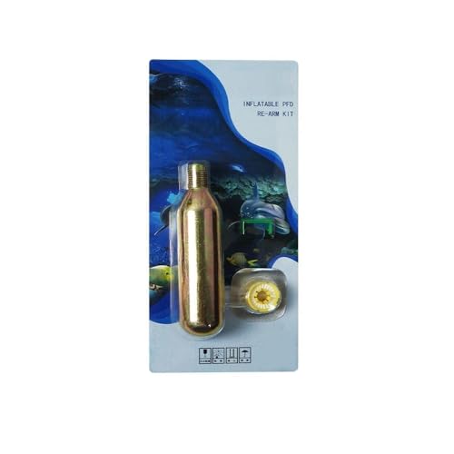 Kit de rearmado de CO2 de calidad, tanque de cartucho cilíndrico para chaleco salvavidas inflable automático/manual, 24 gramos