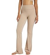 Omwilddo Womens High Waisted Flared Yoga Pants 33"-Subtle Scrunch Bootcut Leggings Groove Bell Bo...