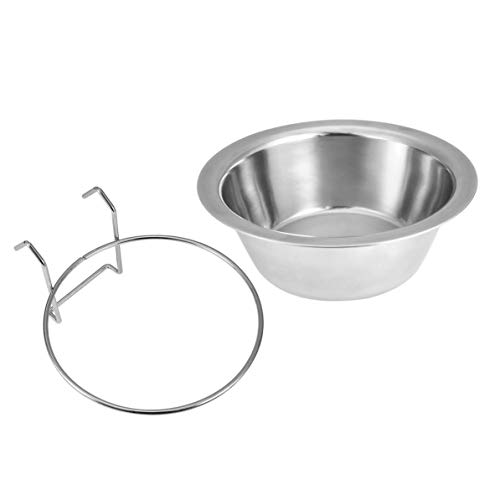 Stainless Steel Pet Dog Bowl Food Water Drinking Cage Cup Hanger Food Water Bowl Travel Bowl For Pet Feeding Tools