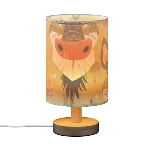 Lámpara de mesa Yuiboo con rostros divertidos y puerto USB miniatura 2