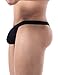 iKingsky Men's Big Pouch Thong Underwear Smooth Low Rise Bulge T-back Panties (Medium, 4 Pack)