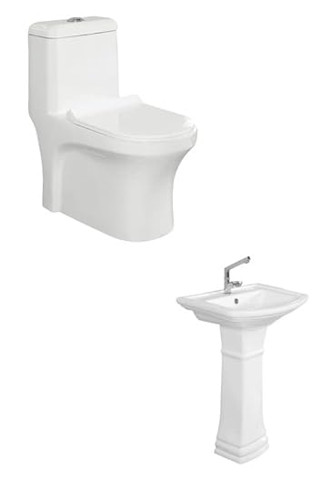 Western Toilet Floor With Wash Basin (Pack of 2)|Sanitary Ware (135-Sanitary Ware 2)