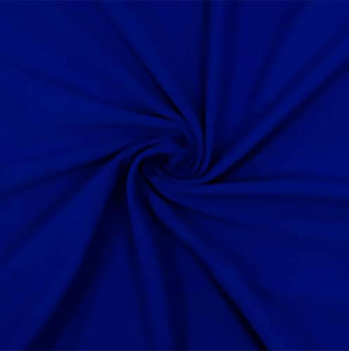 FabricLA Cotton Spandex Jersey Knit Fabric by The Yard 12OZ - 58/60" Inches (150 CM) Wide - Ultra Soft Cotton Spandex Blend - Use Our 4 Way Stretch Knit Fabric for Clothing - Royal Blue, 50 Yards