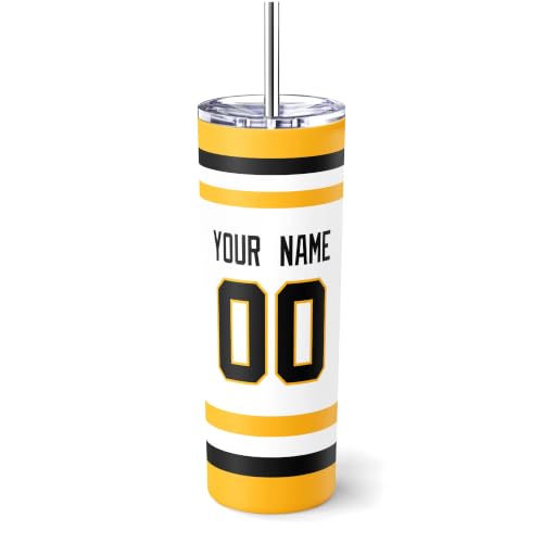 Image of ANTKING Pittsburgh Tumbler 20oz Travel Mug Custom Name Number Gifts | Stainless Steel Insulated Coffee Cup for Men Women