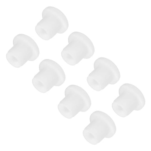 Image of MECCANIXITY 8pcs T-Shaped Silicone Plugs 8.3mm 5 /16 Inch Dia Snap in Plug Hole Seal Cover Round Rubber Stopper for Kitchen Rubber Bulkheads Waterproof Sealing Plugs White