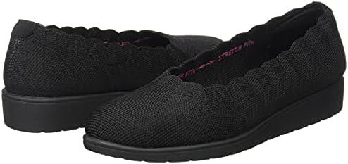 Skechers Modern Comfort Women's womens Cleo Flex Wedge - Spellbound Ballet Flat, Black/Black, 7 US | Image 6