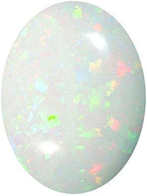 SIDHARTH GEMS8.25 Ratti / 7.32 Carat Opal Stone Certified Natural Oval White Australian Opal Dudhiya Gemstone