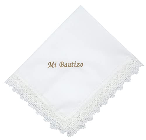 Pañuelo Bautizo Blanco Bordado 35X42 cm - MODIN Cover