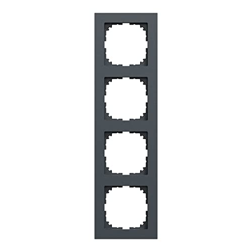 Schneider Electric M-Pure MEG4040-3614 ramka z 4 gniazdami i przełącznikami, antracytowa