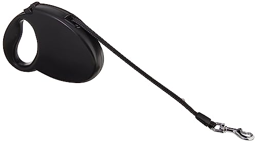 Amazon Basics Einziehbare Hundeleine, Länge 5 m, Größe M, Hunde bis 50 kg, Schwarz