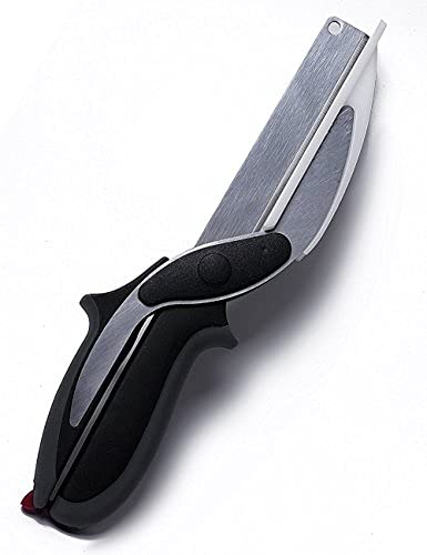 2 en 1 hachoir, Clever Cutter couteau de cuisine et planche à découper, combiné, aliments, fruits Légumes hachoir et nourriture pour bébé Complément alimentaire Ciseaux