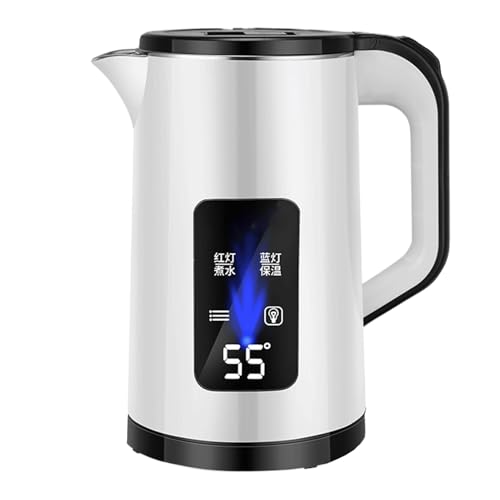 Chaudière à eau en acier inoxydable - bouilloire chauffante électrique, casserole à eau chaude isolée | Joue de fermeture automatique à bouil