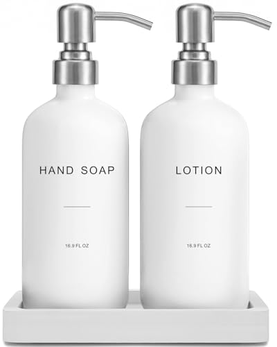 Prus Waso White Soap Dispenser Bathroom Set Silver & White