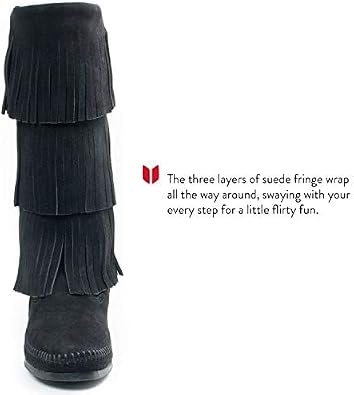 Minnetonka Women's 3-Layer Fringe Boot