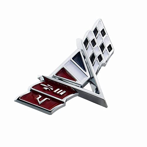 Image of 1Pc 1964-1967 Impala V Flag Front Fender Emblem Trim Flag Badge Sticker Nameplate KC4526 Replacement for Camaro Impala, Che-velle, & Nova