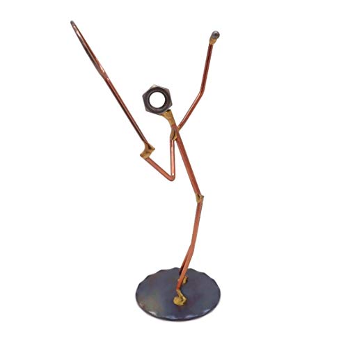 Tennis Serve Collectible Handmade Metal Art Figurine, Desk Accessories, Trophy, Boss Gift, Office Décor, Business Professional, Sports #TOP1