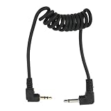 Beufee Remote Switch Shutter Release Cord, 2.5mm to 3.5mm Mechanical Flash Trigger Shutter Release Cable Camera Shutter Release Cords for Shooting