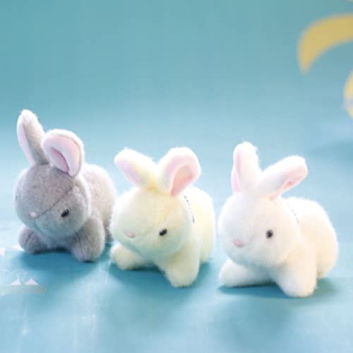 Mini Rabbit Plush Toy Stuffed Animal Toy Lovely Bunny Pendant Doll For Children Birthday Gift Home Decoration Bag Accessories(Black) #TOP2
