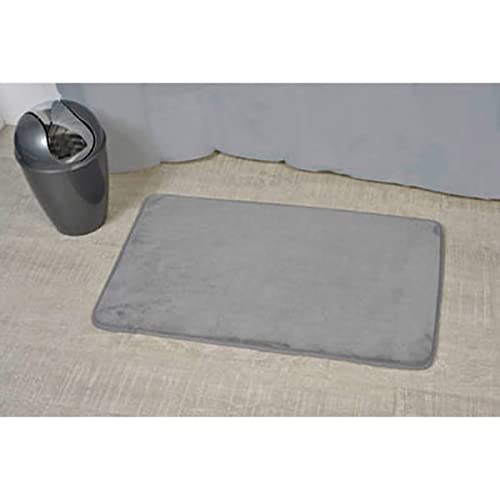 Evideco French Home Goods Bathroom Rug Memory Foam Mat Grey 30" L X 18" W #TOP1