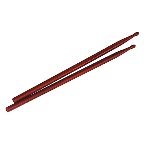 Baquetas para batería Yardwe de madera de roble rojo, 1 par, empaque de PVC antideslizante, para adultos, robustas, ideales para jazz