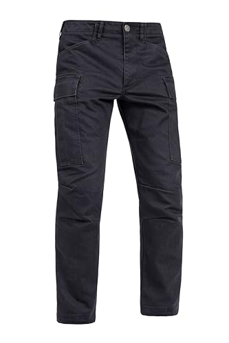 John Doe Pantalones vaqueros de moto Regular Cargo Mono XTM Straight Fit, Negro , 34W x 34L