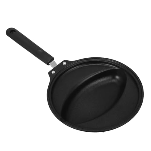 Cabilock 1Pc Non Stick Omelet Pan with Handle Convenient for Japanese Omelet Rice for Home Cooking Easy to Use and Heat Black Color