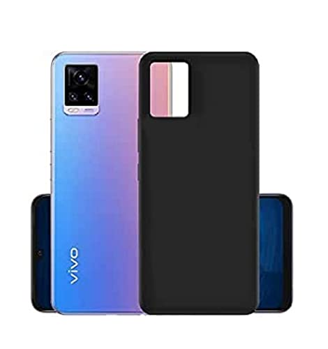 Image of Mobile Back Cover Case for Vivo V20 (Silicone Case|CameraProtection|Black SC1510)