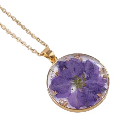 Real Dried Flower Resin Pendent Necklace Jewellery Pendent for Girls Pendent For Women Natural Dried Flower-image-35