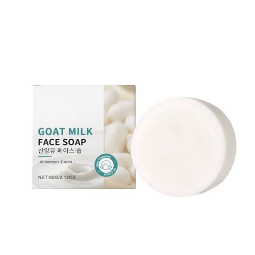 Jabón Facial De Leche Cabra Con Aceite Coco: Limpieza Profunda, Fórmula Suave, Minimiza Los Poros, Reafirma La Piel, Apto For Todo Tipo(1PCS)