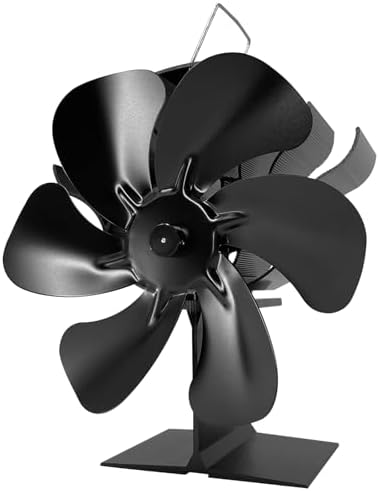 Ventiladores de estufa para chimeneas，Ventiladores de chimenea, 6 piezas, Ventiladores de chimenea de 6 piezas, Ventiladores de estufa de leña/chimene...