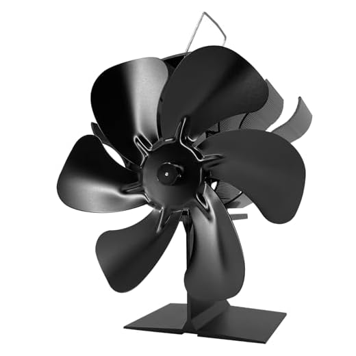 Shenyini Ventiladores de estufa para chimeneas，Ventiladores de chimenea, 6 piezas, Ventiladores de chimenea de 6 piezas, Ventiladores de estufa de leña/chimenea/chimenea (Estándar)