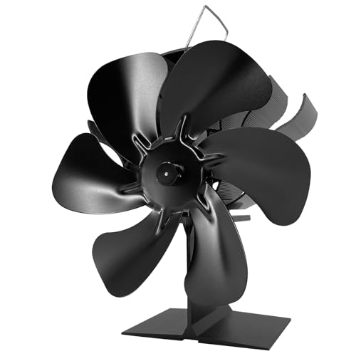 Shenyini Ventiladores de estufa para chimeneas，Ventiladores de chimenea, 6 piezas, Ventiladores de chimenea de 6 piezas, Ventiladores de estufa de leña/chimenea/chimenea (Estándar)