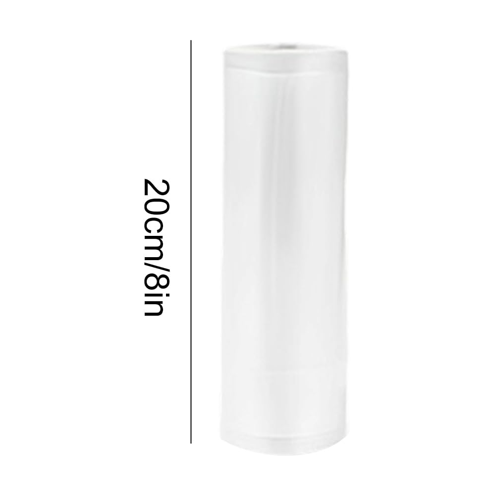 Food Vacuum Sealer Rolls, 1 Roll Fresh Bag Vacuum Food Storage Bag with Clipper, Precut Vacuum Sealer Bags for Airtight Food Storage and Sous Vide Cooking
