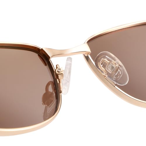 Retro Rectangle Polarized Sunglasses for Women Men UV400 Vintage Metal Frame, Classic Trendy Outdoor Shades DG509-20253