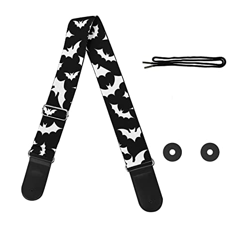 GLENLCWE Halloween Bat Guitar Strap for Bass &Electric&Acoustic Guitars Gift for Women Men Guitarists