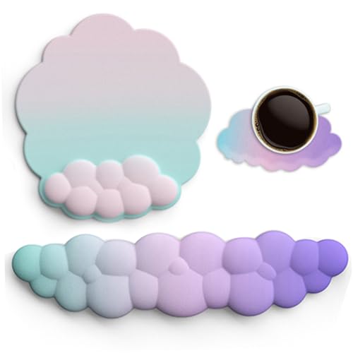Tapis de souris ergonomique nuage et repose-poignet pour clavier
