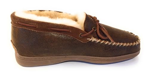 High Back Moc - Chestnut Napa with Brown Tipped Sheepskin3
