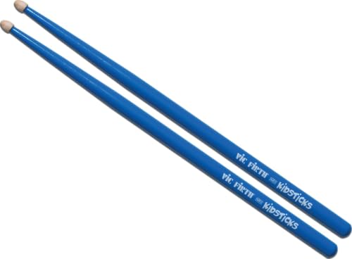 Vic FIrth - Baquetas de la serie American Classic® Kidsticks - Madera de nogal American - Punta de Madera - Color azul