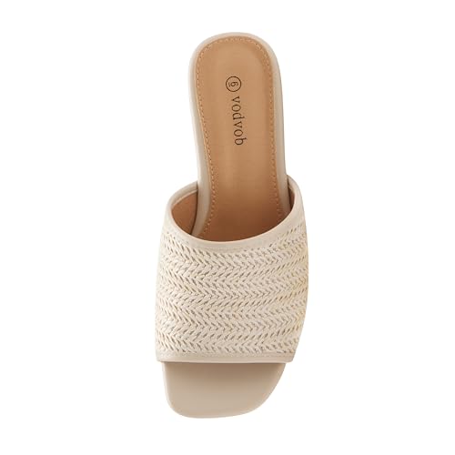 vodvob Platform Sandals for Women Wedges Open Toe Comfort Slip On Mules Bohemia Sandals Casual Summer Slides Espadrille Sandals3