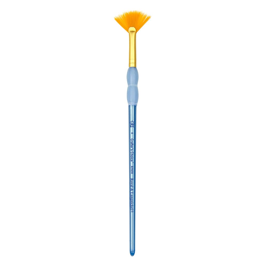 Gold Taklon Fan Brush-Size 1