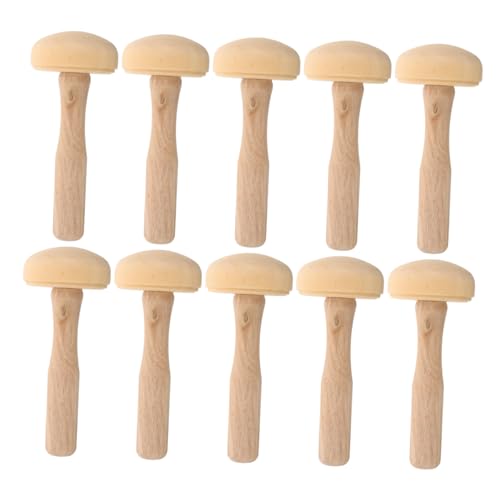 IWOWHERO Art Rubbing Roller 10pcs Wood Printmaking Tool Baren Roller for DIY Projects