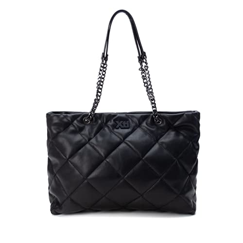 XTI 184037, Bolso de Hombro para Mujer, Negro, One Size