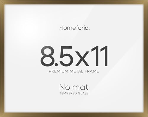 Image of Homeforia 8.5x11 Diploma Frame Bronze, High End Metal 8.5 x 11 Certificate Frames, 11x8.5 Document Frame for Wall or Tabletop, 8.5by11 Letter Size Graduation Frames, Tempered Glass, Wall Kit, Set of 2