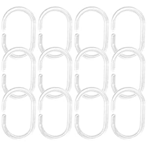 Olsdxawq Przezroczyste Haczyki Prysznicowe 12 szt.