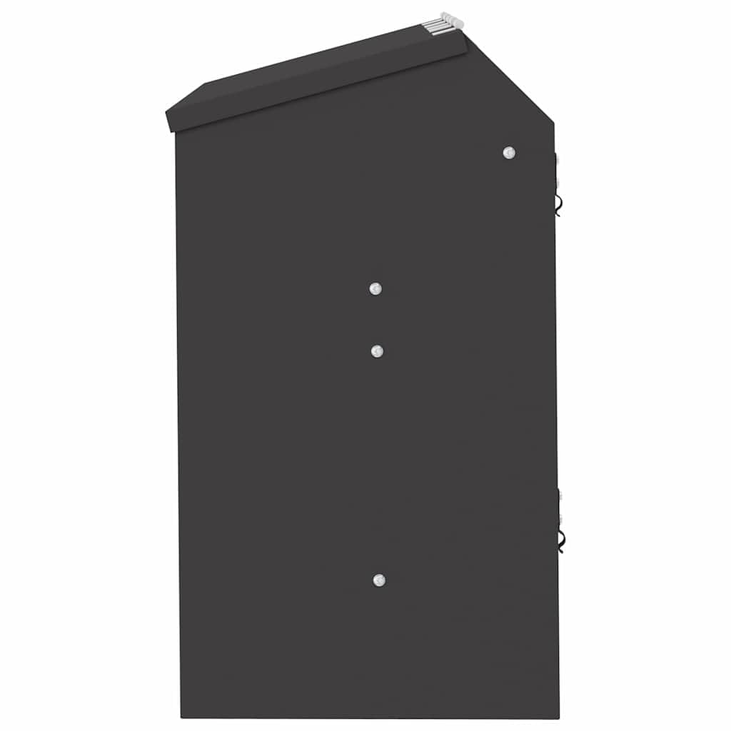 Mangiatoia per conigli nera in acciaio laminato a freddo, 64,5 x 25,5 x 45,5 cm, resistente alle intemperie e impermeabile, con capacità di 6 kg, per interni ed esterni, pratica mangiatoia