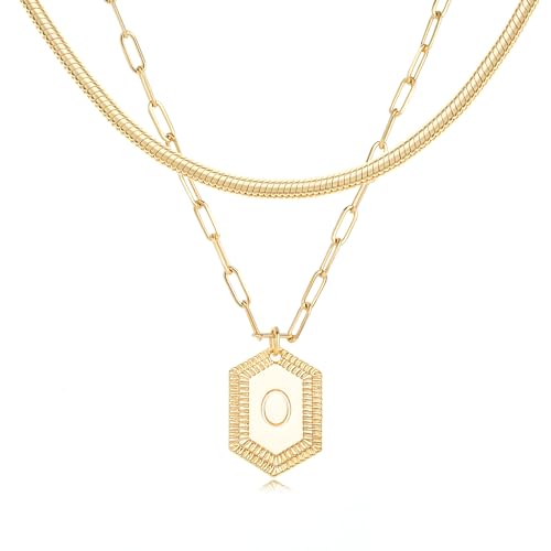MYEARS Women Layered Necklace Gold Itali…