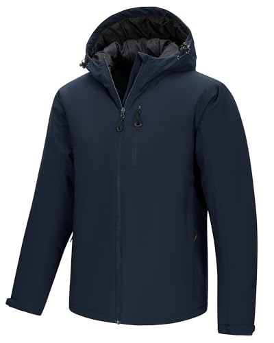 Veste de ski homme imperméable 33,000ft et coupe-vent avec doublure polaire chaude