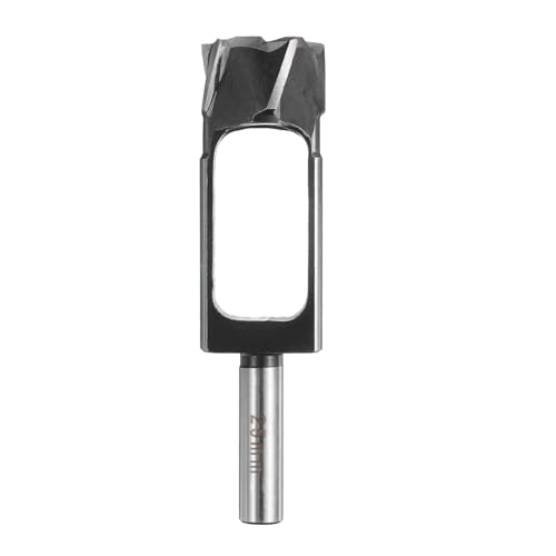 Image of HARFINGTON Wood Tenon Dowel Plug Cutter 25mm Metric Tenon Dowel Cutting Tools Drill Bit High Speed Steel Wood Plug Dowel Cutter with Round Shank for Woodworking Furniture Making