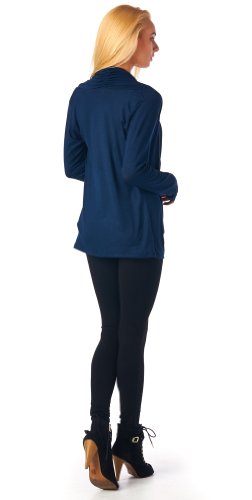 Popana Womens Casual Long Sleeve Criss Cross Fall Cardigan Plus Size Made In Usa Large Navy #TOP4